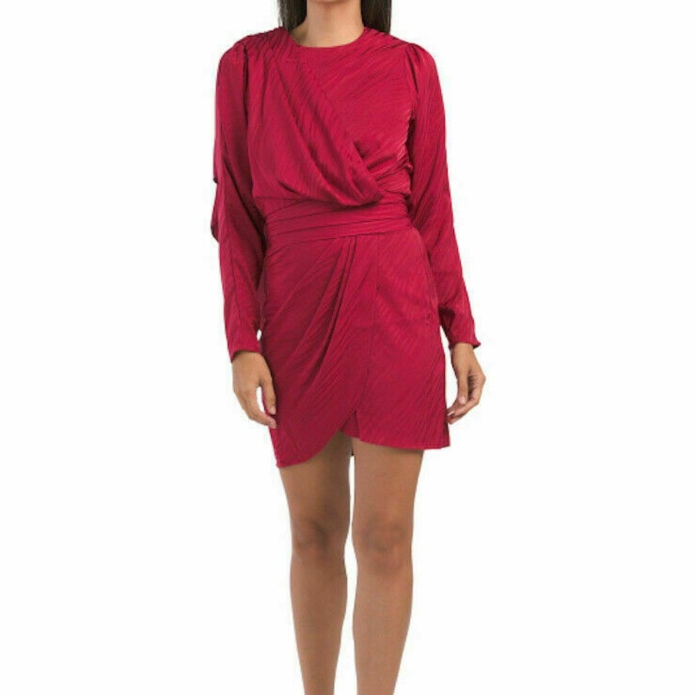 Ronny Kobe Red Draped Dress size S NWT